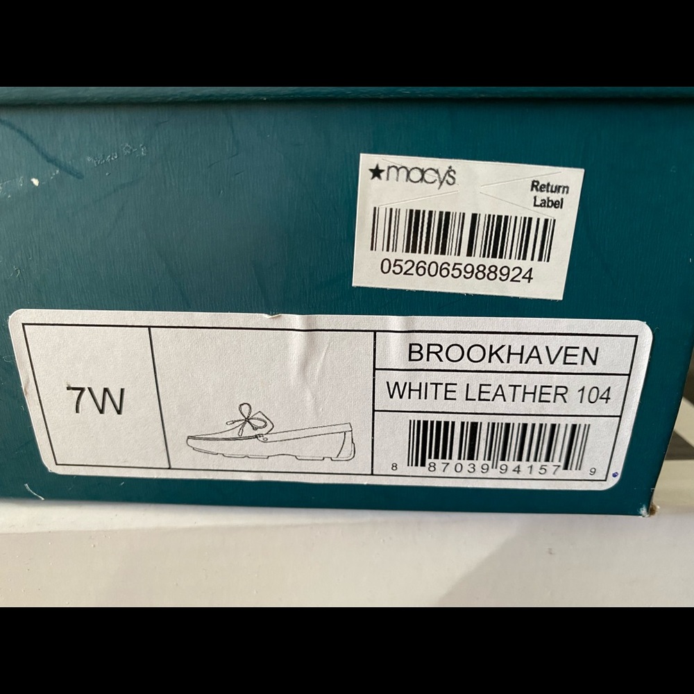 AEROSOLES Brookhaven White Leather Driving Shoes